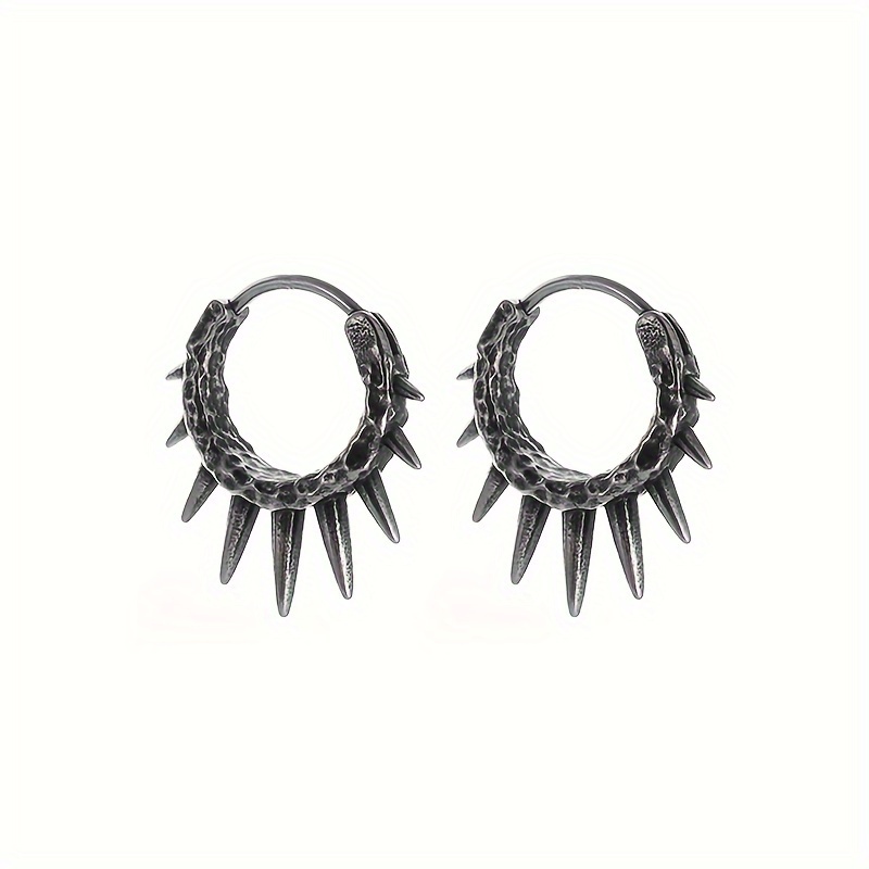 Image of 2pcs Biker Punk Earrings Chopper Punk Style Suitable For Men Women Hypoallergenic Jewelry