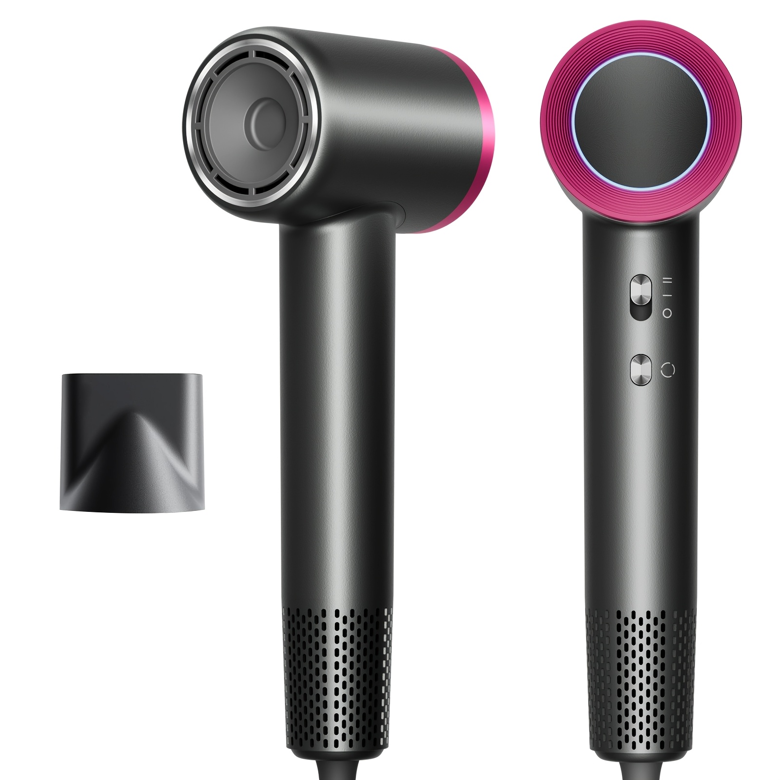 Image of Lightweight, Negative Ion Hair Dryer, Dries Hair Quickly And , Features A Magnetic Styling Nozzle, Suitable For Home And Travel Use