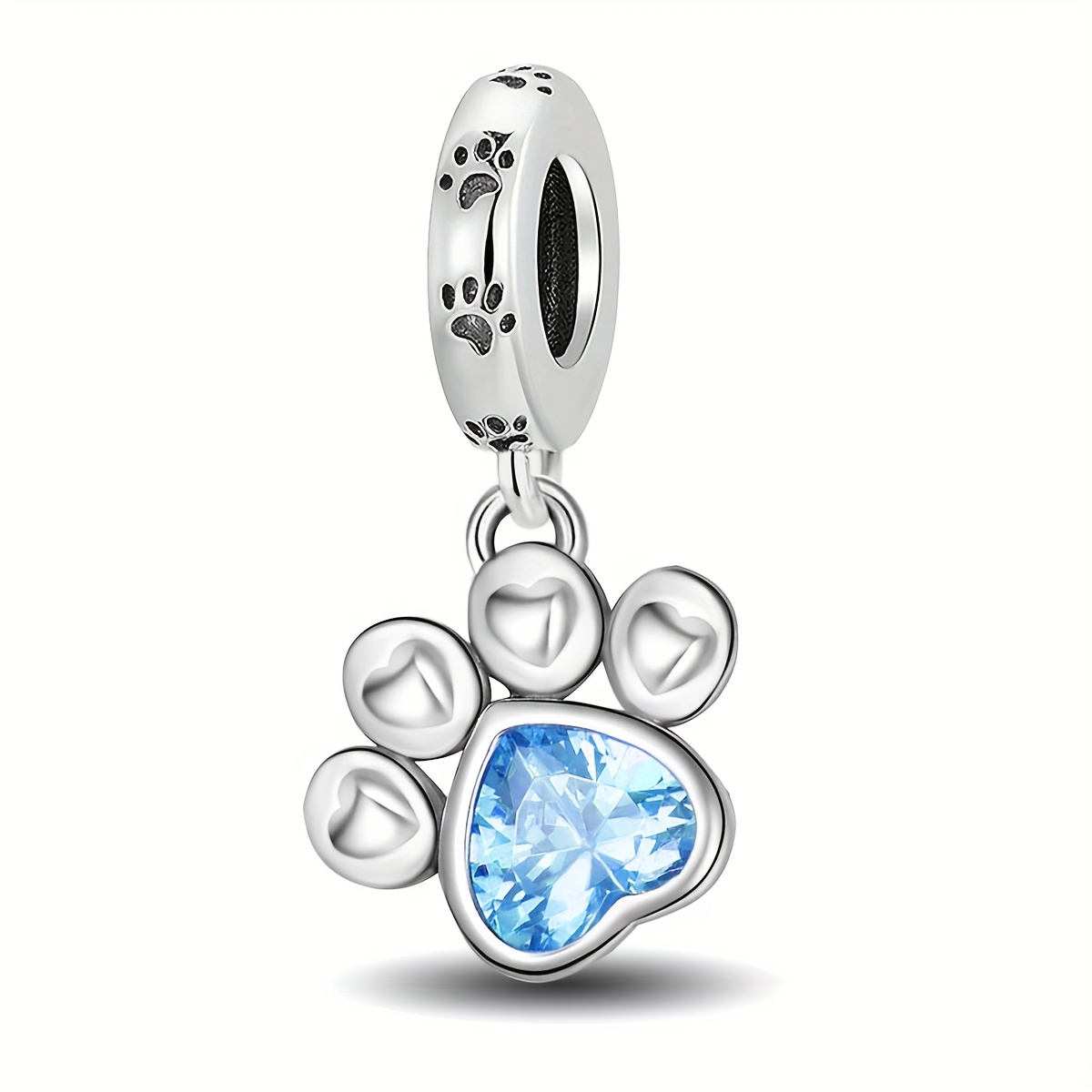 1pc Silver Plated Pendant Fit Original Bracelet Bangle, Jewelry Making Gift For Women