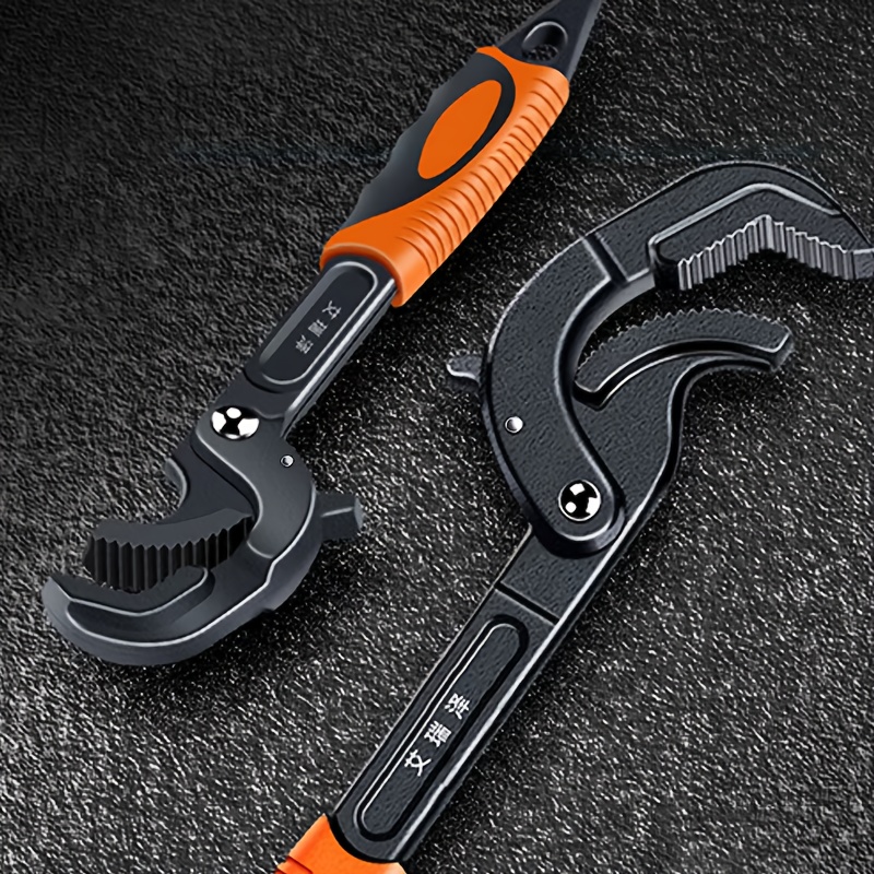 

Airaj Multifunctional Pipe Pliers Large Open Adjustable Wrench Mechanical Automatic Lock Non Slip Diy Hand Maintenance Tools