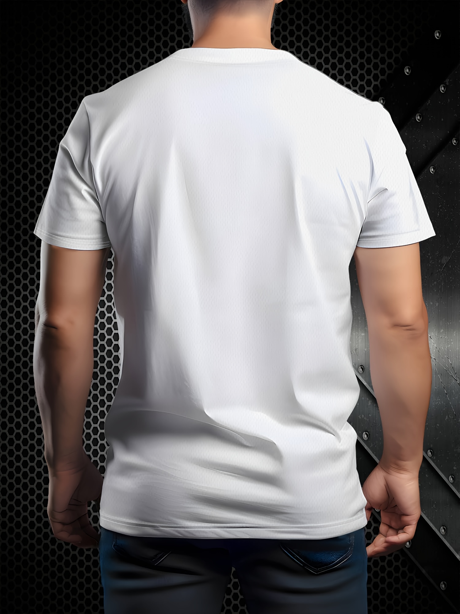 Men's Premium Black Graphic T-Shirt - Minimalist Casual Round Neck Summer Tee with Bold White Lettering, Machine Washable Regular Fit for Everyday & Semi-Formal Wear - Ideal for Fashion-Forward Europeans & Modern Men's Style, Versatile Clothing, Contemporary Design, Highquality Fabric, Breathable Shirt, Fashionconscious Men