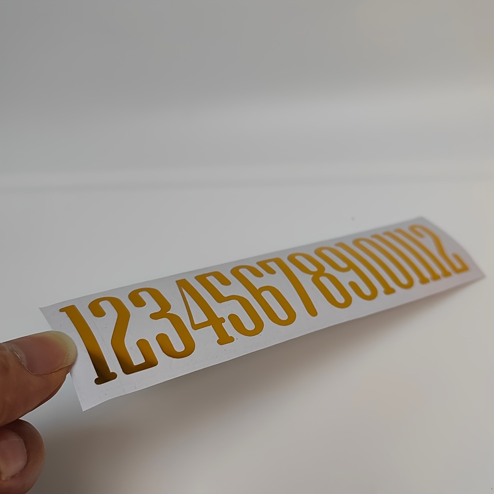1 komplektas savaiminio klijavimo laikrodžio skaičių lipdukų, pagamintų iš PVC medžiagos su arabiškais skaitmenimis, tinkamų kvarcinio laikrodžio priedų keitimui ir taisymui
