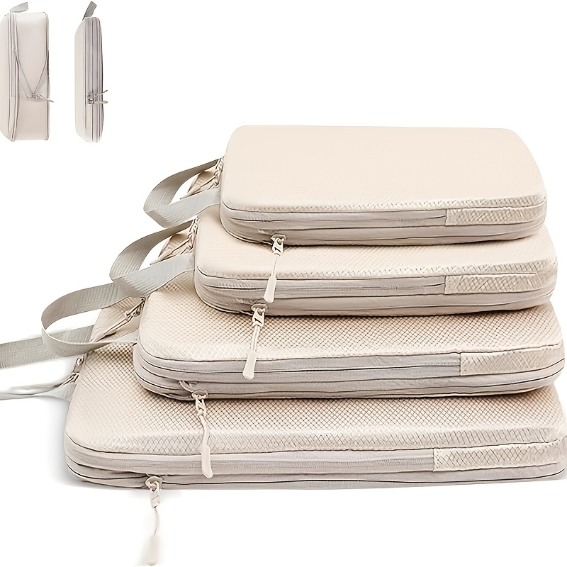 TEMU 4pcs Travel Bag Set, Travel Bag, Convenient Travel Bag, Variable Space, Clothing Classification, Bag, Travel, , Clothing, Organization