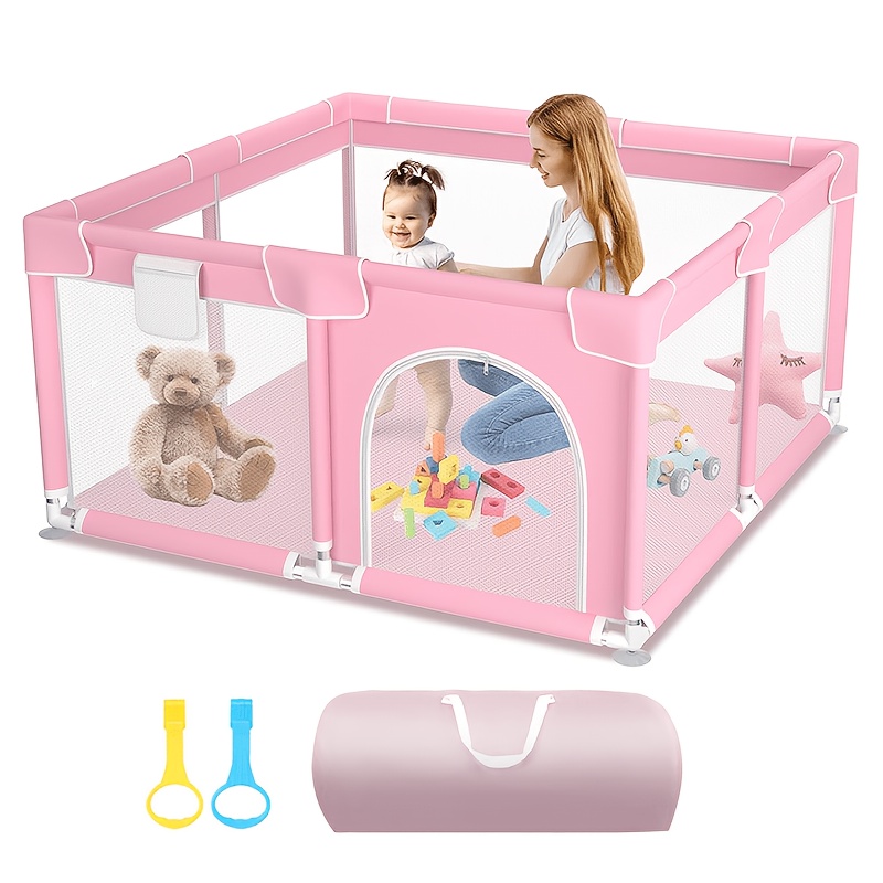 TEMU Baby Playpen, Extra Large And Skin-friendly Material, Indoor & Outdoor Kids Activity Center, Suitable For Boys And Girls, Sturdy Yard With