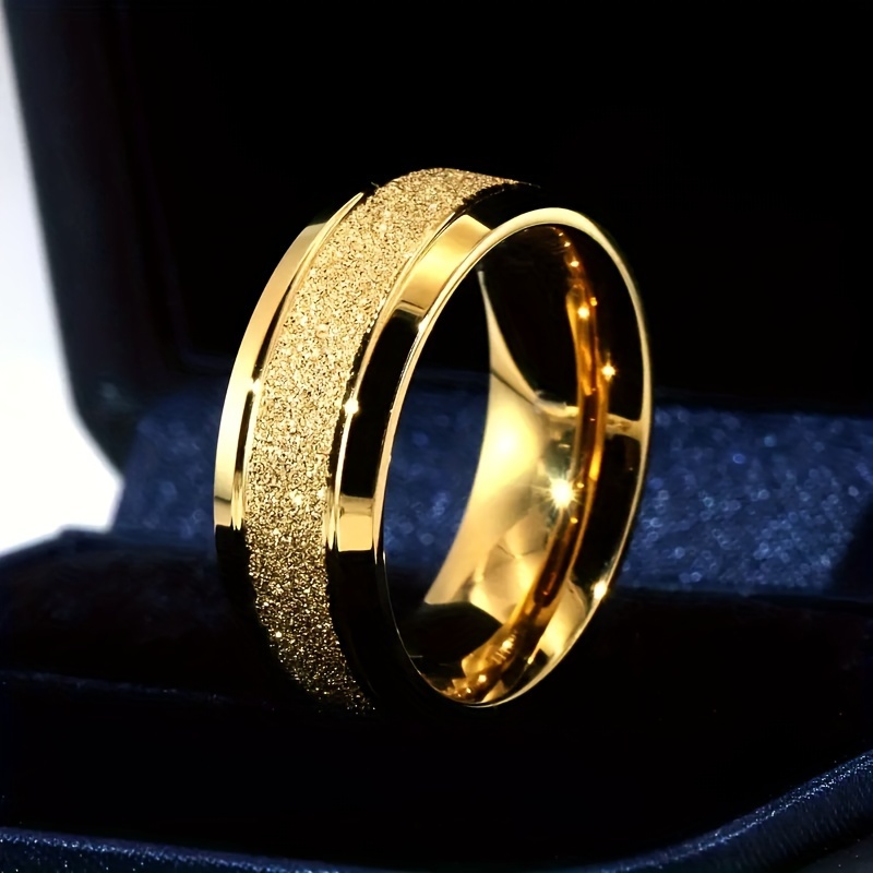 1pc European And Stainless Steel Golden Glitter Easy