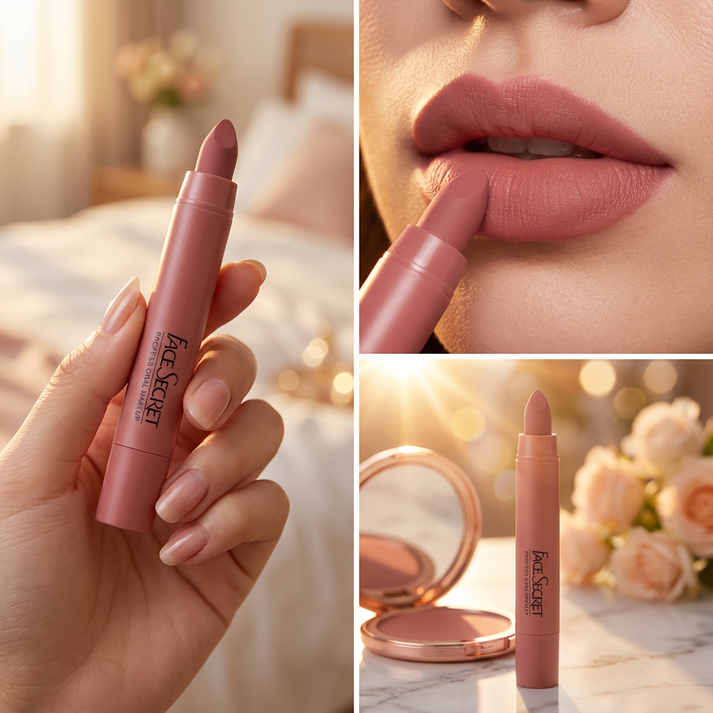 3pcs wax based crayon lipstick set waterproof long lasting matte lip color with rich nude shades suitable for   tones blurs lip lines new year valentine day gift details 2