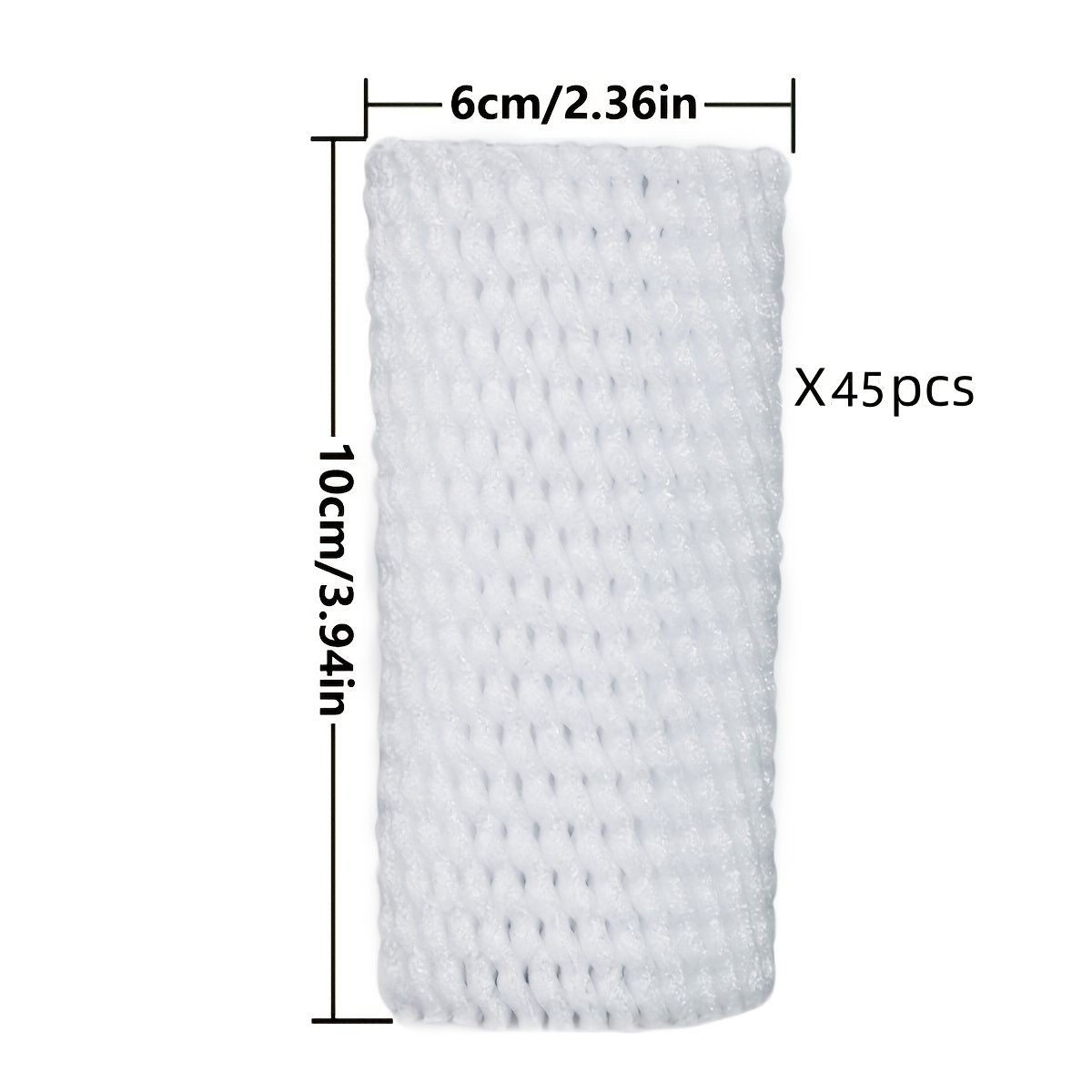 45 White Foam Mesh Bags Mail Packaging And Delivery Supplies / Fragile Item Packaging Protective Padding