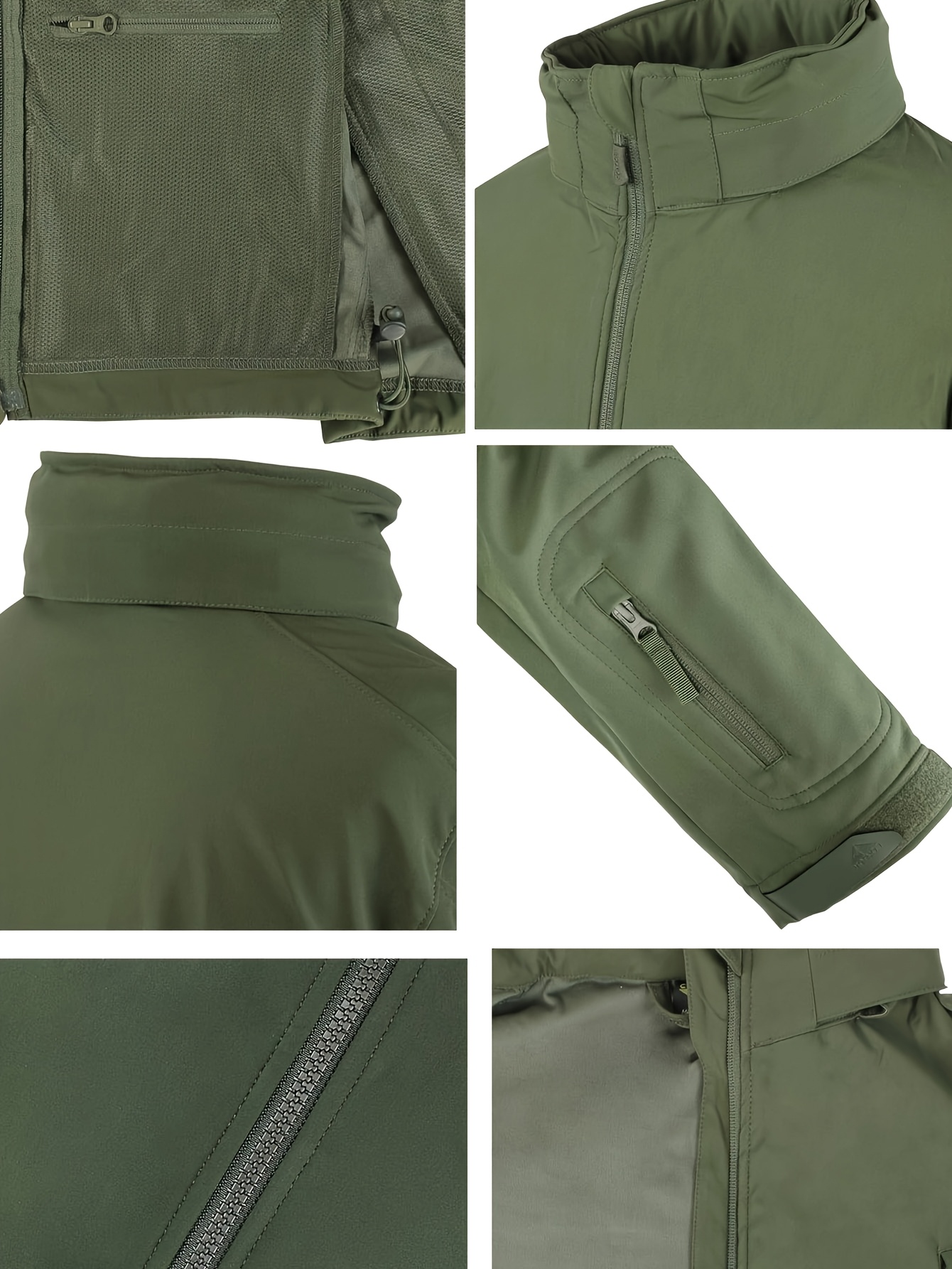 Men's Soft Shell Jacket for Winter, Hooded Tactical Training Wear