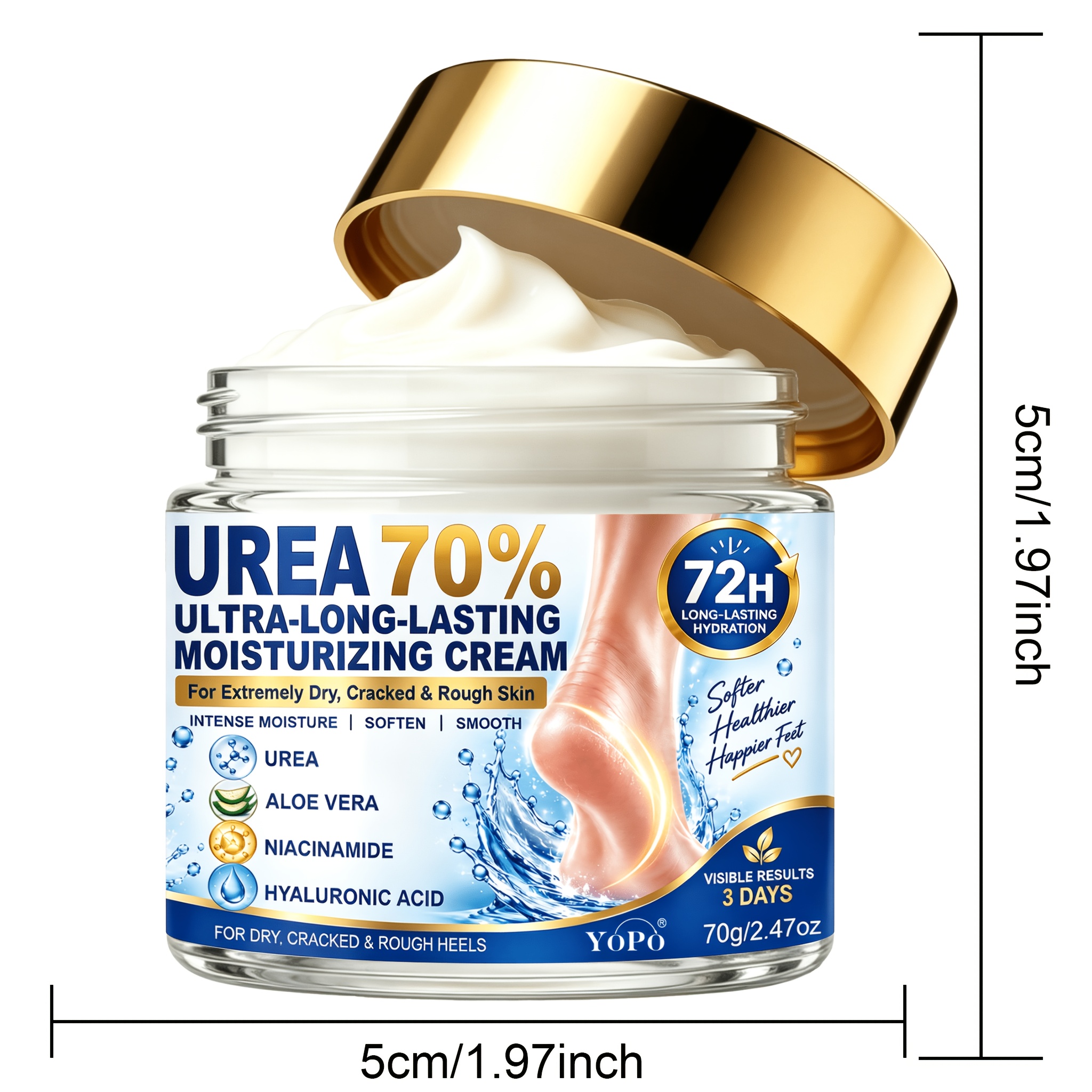Urea 70% Ultra-Long-Lasting Moisturizing Cream, 40g