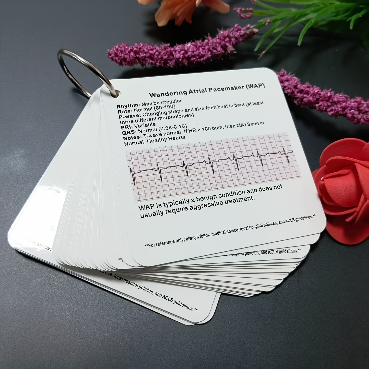 E-shop ECG-Rhythmus- & Arrhythmien-Karte | EKG-Lernführer | Pflegedokumente, Herzrhythmusanalyse, Referenzkarten für Krankenpflege, Herzkranke -Buddy,
