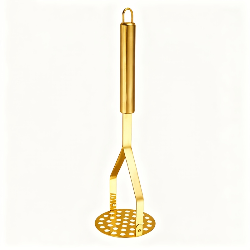 E-shop ., Goldener Edelstahl Kartoffelstampfer, Kartoffelstampfer, Kartoffelreibe, Süßkartoffelstampfer, Haushalts-Kartoffelstampfer, Küchenhelfer,