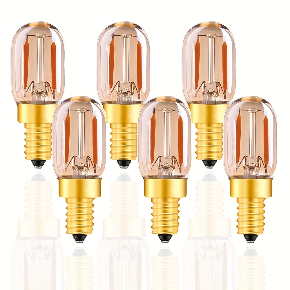 Image of Led Light Bulb E14 Small Screw Retro Light Refrigerator Light Mini Tube Decorative Lamp 1w 220v-240v 360 Degree Light Beam Angle Warm White Table Lamp Salt Light Indoor Decoration Lamp 6pcs