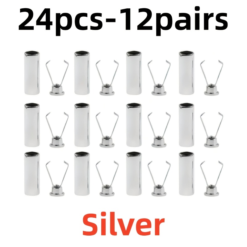 E-shop 24 Stück - 12 Stück Zinklegierung Kordelenden, 18,5 mm Glockenförmige Endspitzen für Kleidung, Bastelarbeiten, Hoodies, Jacken, Einfache