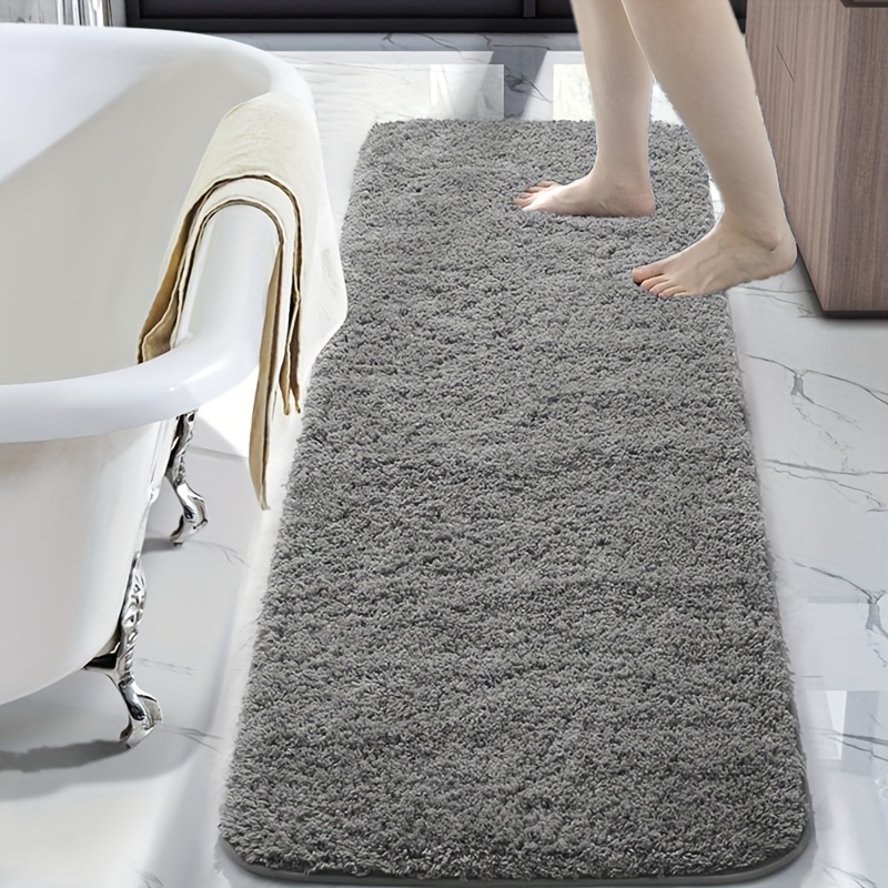 

-patterned Bath Rug 40x120cm - Bathroom Mat, Knit Pvc Backing, Absorbent For Tub, Kitchen, Bedroom, Washable