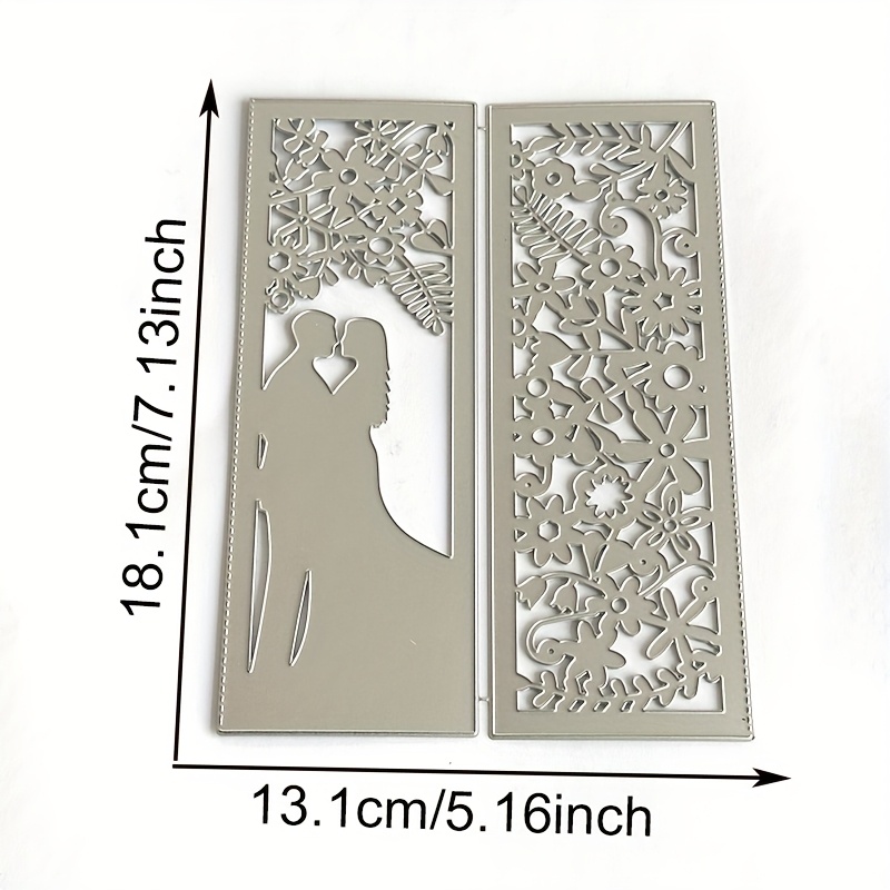 Stencil modello fustelle in metallo per ragazza sposa per biglietti d'invo per matrimonio, scrapbooking, regalo artigianale in carta fai da te  15