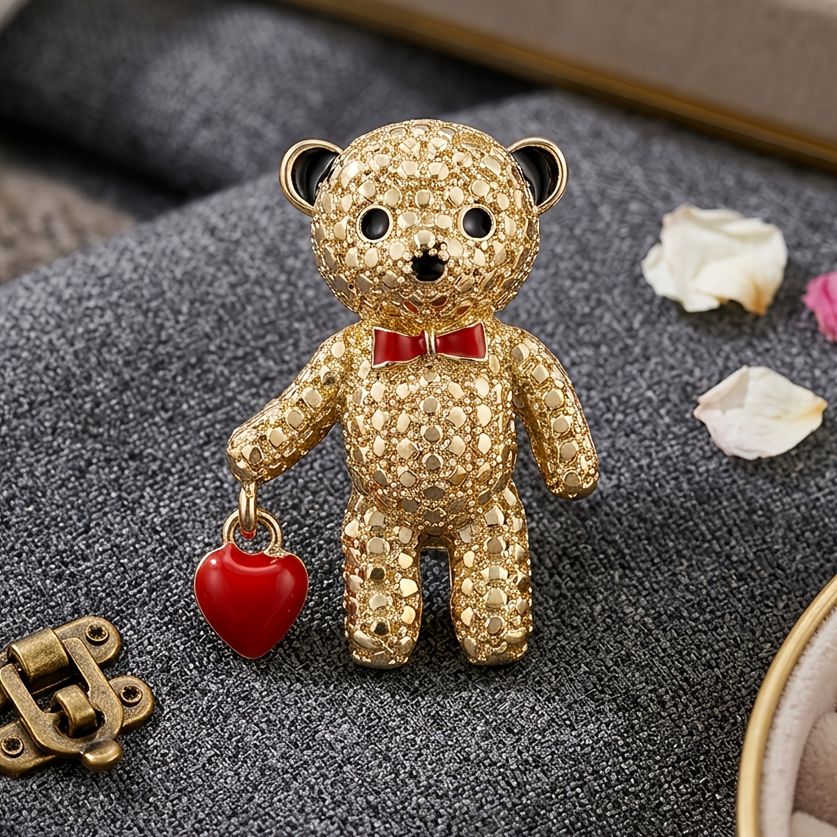 TEMU Broches Ours à Strass Tendance, Épingles Animaux , Badges, pour Fêtes Décontractées, Banquets, Cadeaux pour Amis, Bijoux, Accessoires,