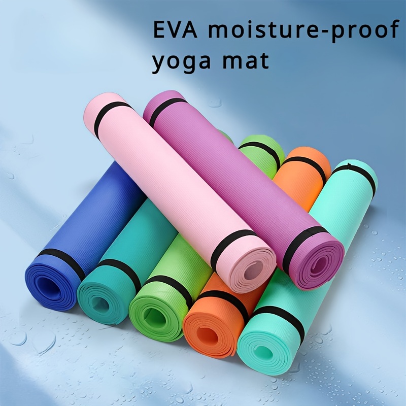 

1pc Non-slip Eva Yoga Mat, Waterproof Solid Color Fitness Mat, Suitable For Home Gym Training, Yoga And Pilates Exercise