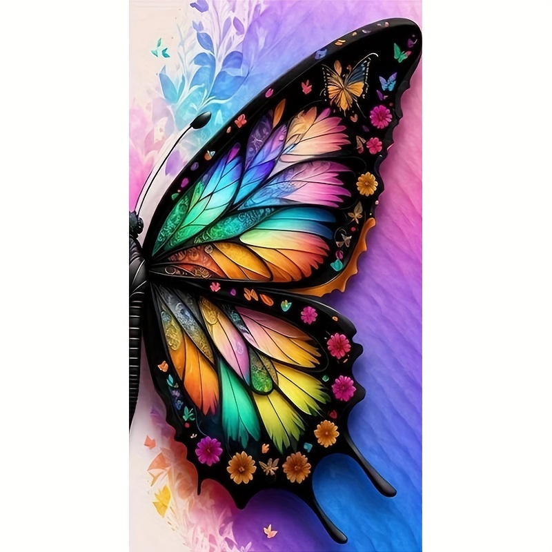 

1pc 15.7*27.5inches 5d Diy Diamond Art Painting, Butterfly, Full Diamond Art Painting, Embroidery Kit, Handmade Home Decor