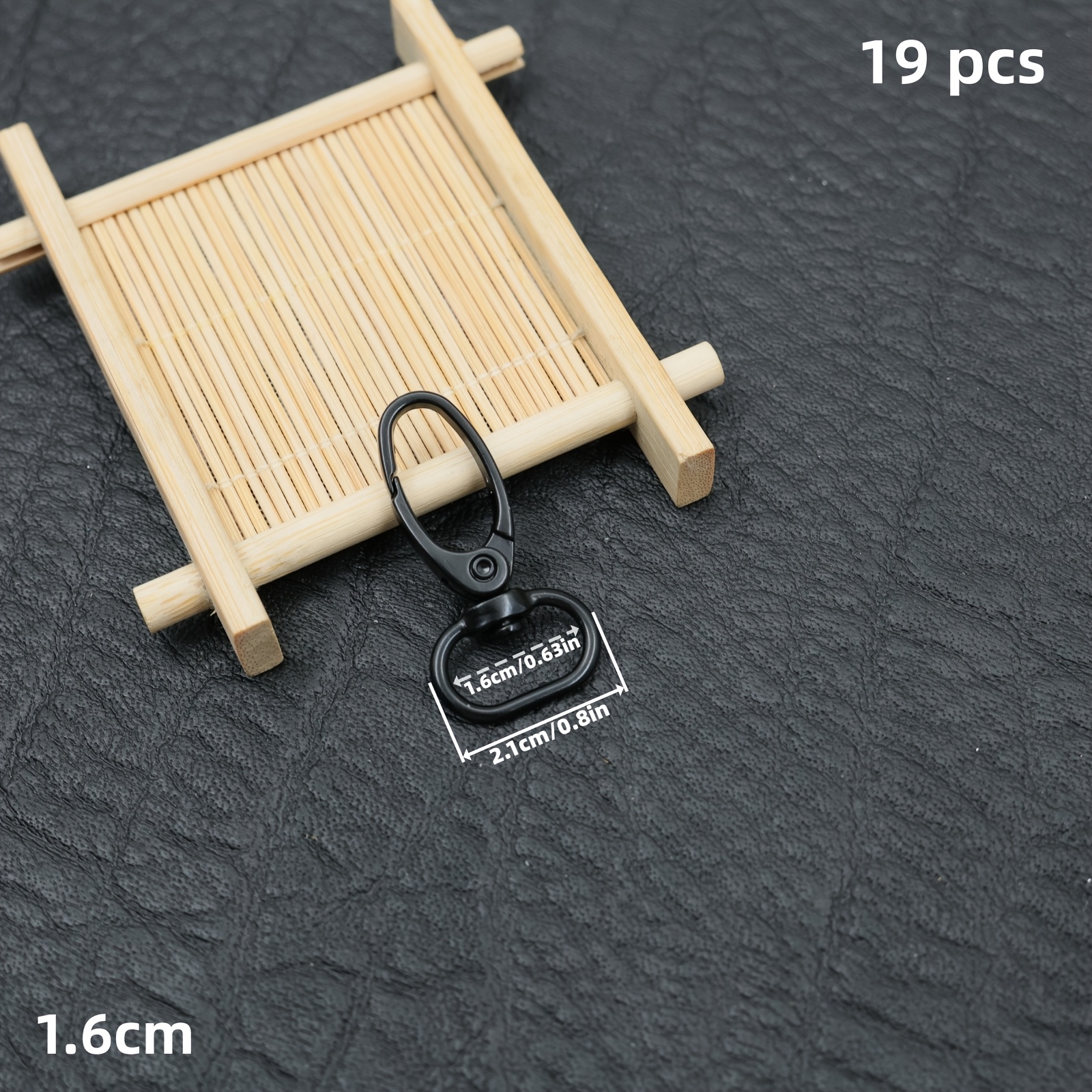 item picture 19pcs Metal Swivel Lobster Clasps, Keychain Connector Clips, Wear-Resistant and Sturdy, Smooth Surface, Suitable for DIY Keychain Making, Key Chain Accessories, Car Key Holders, Wrist Lanyards, Phone Lanyards, Craft Supplies, Christmas & Halloween