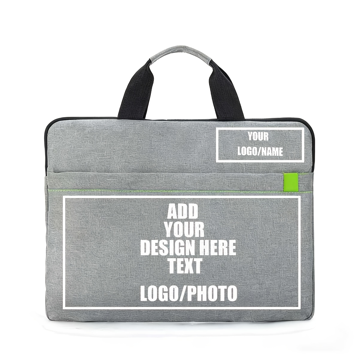 TEMU Borsa per Laptop con Logo// Personalizzabile - Design e Resistente con Chiusura a Cerniera, Stile Valigia per Lavoro e Viaggio - Regalo per e