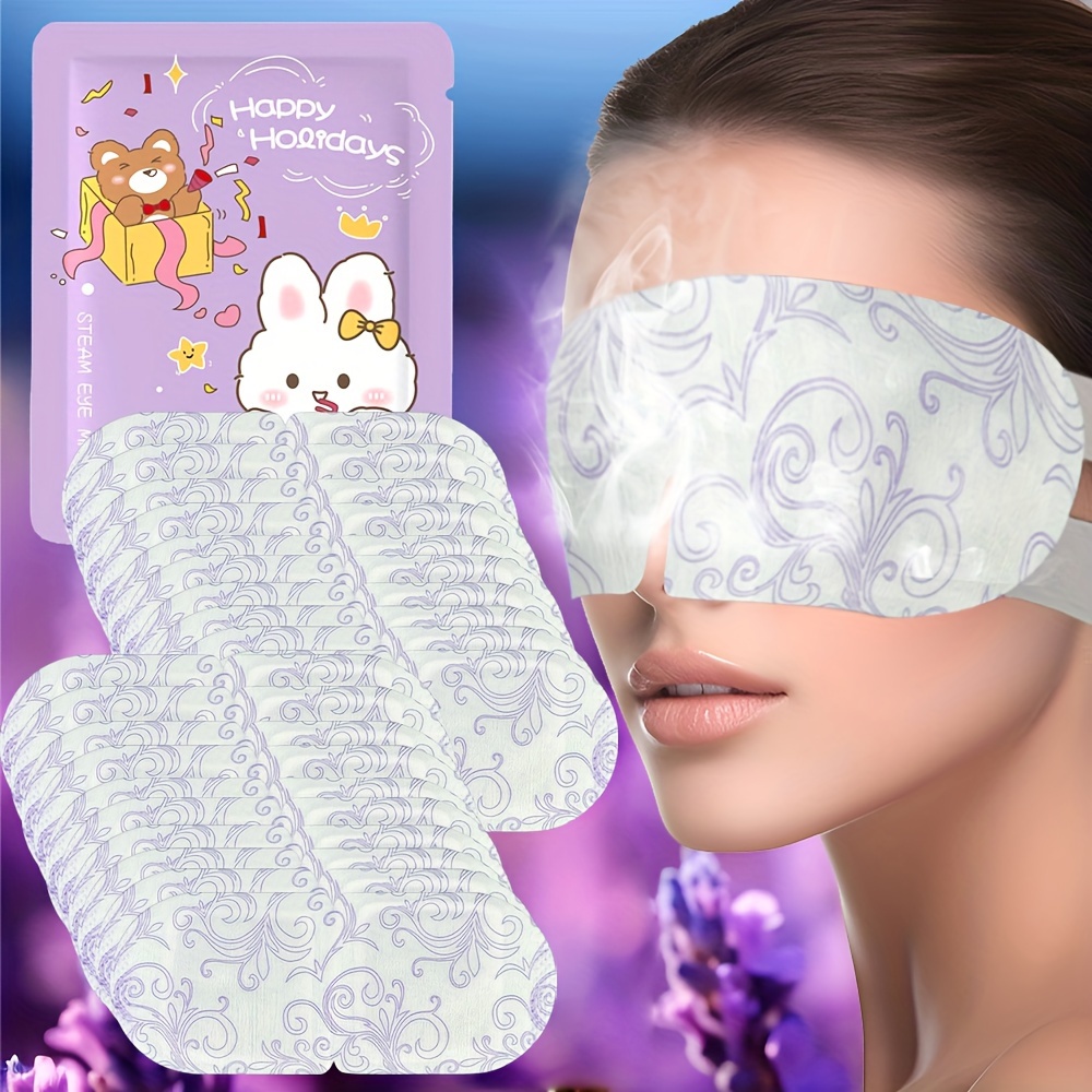 20pcs lavender self heating masks hypoallergenic latex free for all skin types perfect for travel naps relaxing sleep details 0