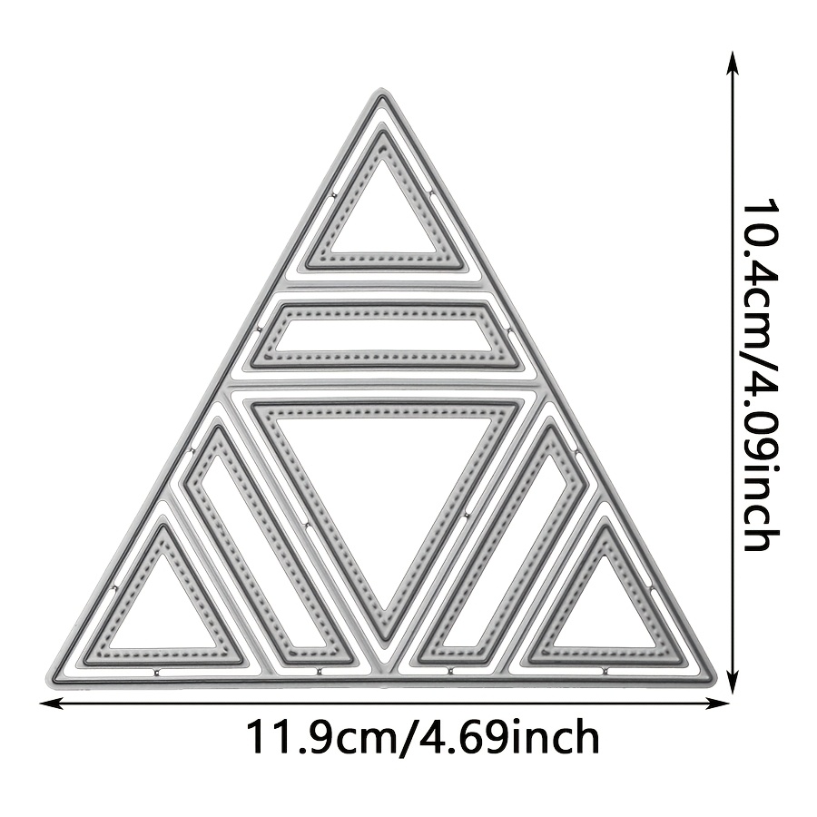 E-shop Faltbare Dreieck Metall Schneidstempel für Papier Kartenherstellung, Karten Album Handwerksdekoration, Metallstempel für Kartenherstellung
