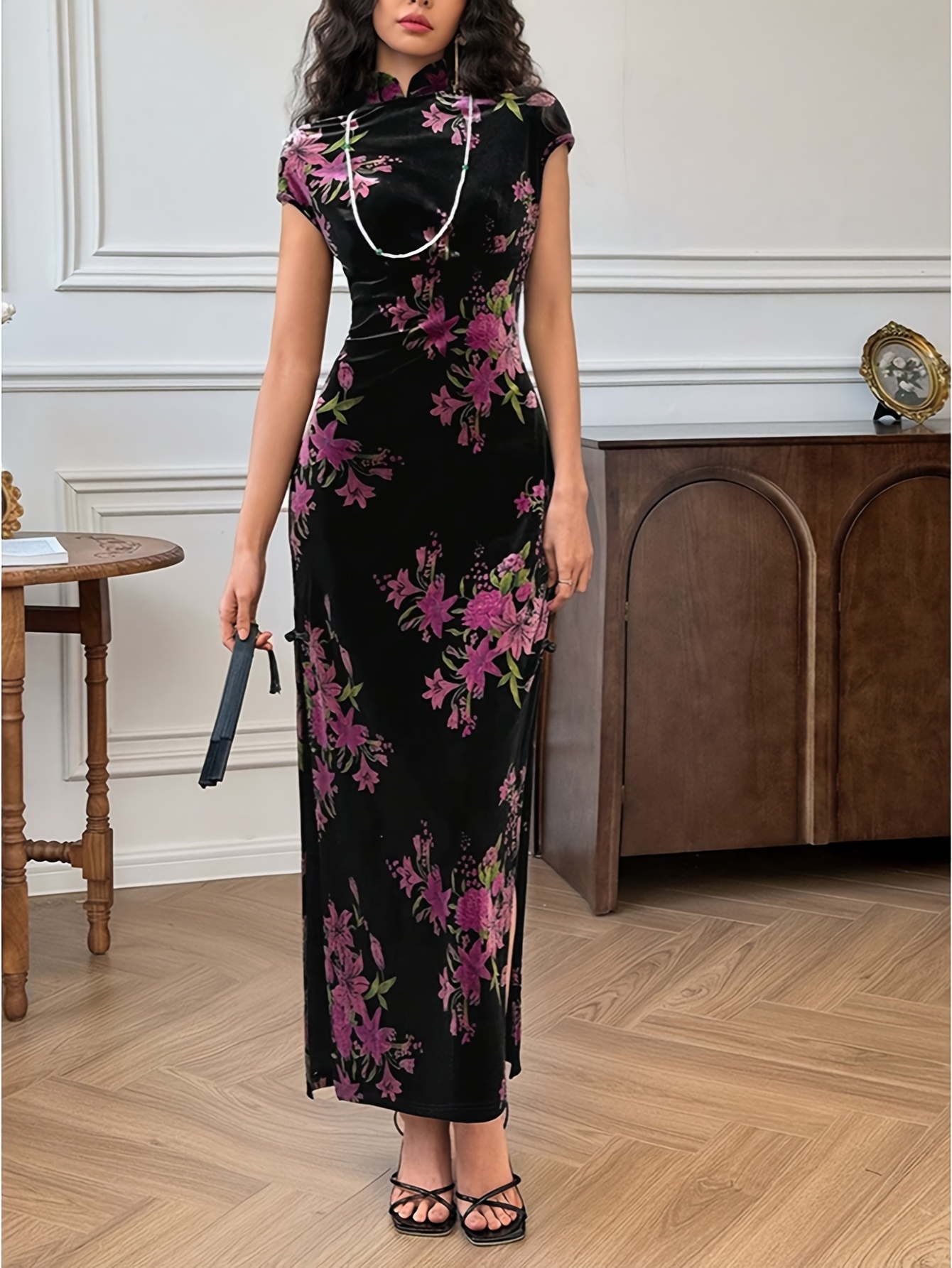 green emerald velvet dress Amazon.com: Womens Chinese Dress
