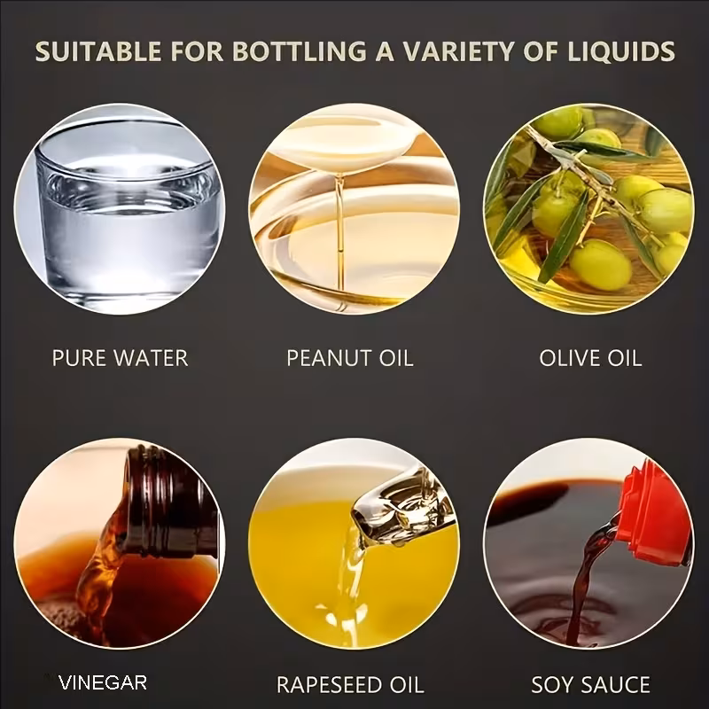 1pc 200ml 500ml oil spray bottle kitchen cooking olive oil dispenser roasting vinegar sauce oil sprayer edible oil jar kitchen accessories Product details 8