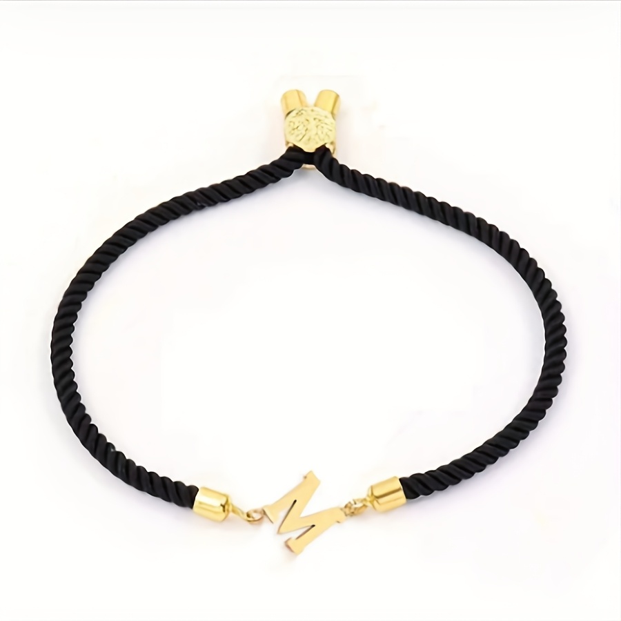 TEMU 1 pièce Bracelet tendance en corde milanaise noire avec -Z de , durable et , unisexe, cadeau précieux et significatif pour les anniversaires, la