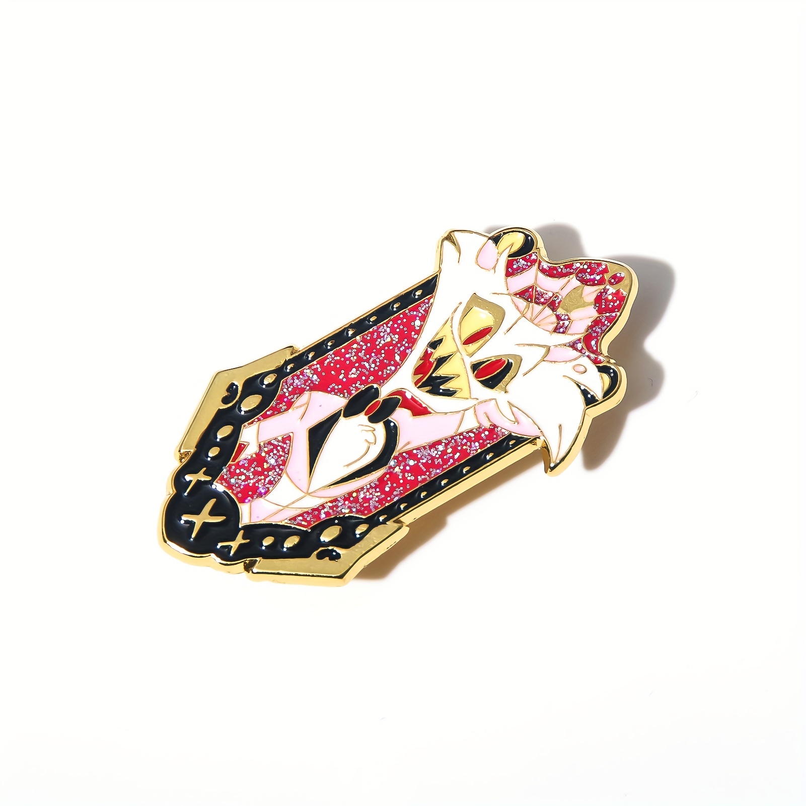 1pc Cute Demon Angel Cartoon Enamel Pin, Decorative Brooch Accessory, Fashionable Badge For Bags &amp; Clothing