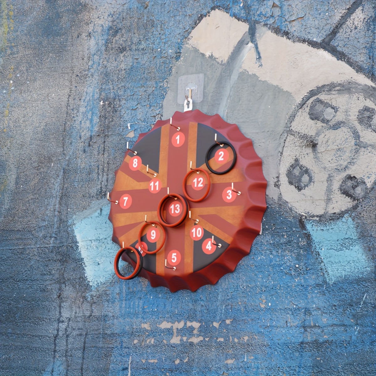 Ringer Darts Toss Game - Indoor Outdoor Hook Ring Toss Set, Hook Ring Toss Game - Yard Hooky Ring Tossing Games - Hookie Wall Game Indoor & Outdoor Family Fun - Home, Party, Office, Camping & Backyard Games.