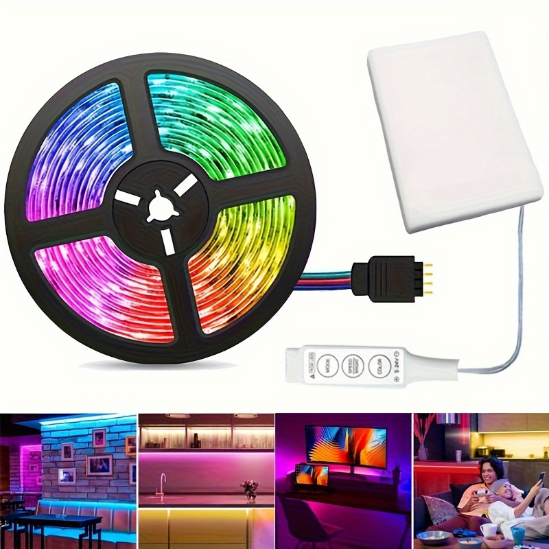 Rgb Led Strip Light Battery Powered Led Strip Light Battery Temu