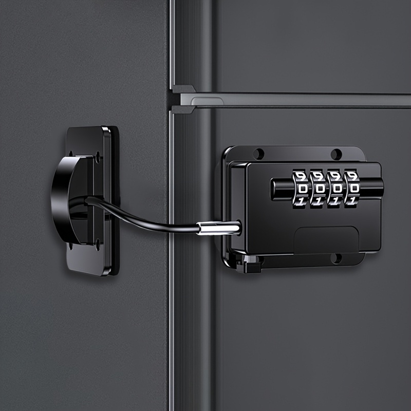 E-shop 1 Set Türeinbauschloss mit Passwort, einfach zu installierendes Kühlschrank, Gefrierschrank-Schloss, universelle Passform mit fortschrittlichem