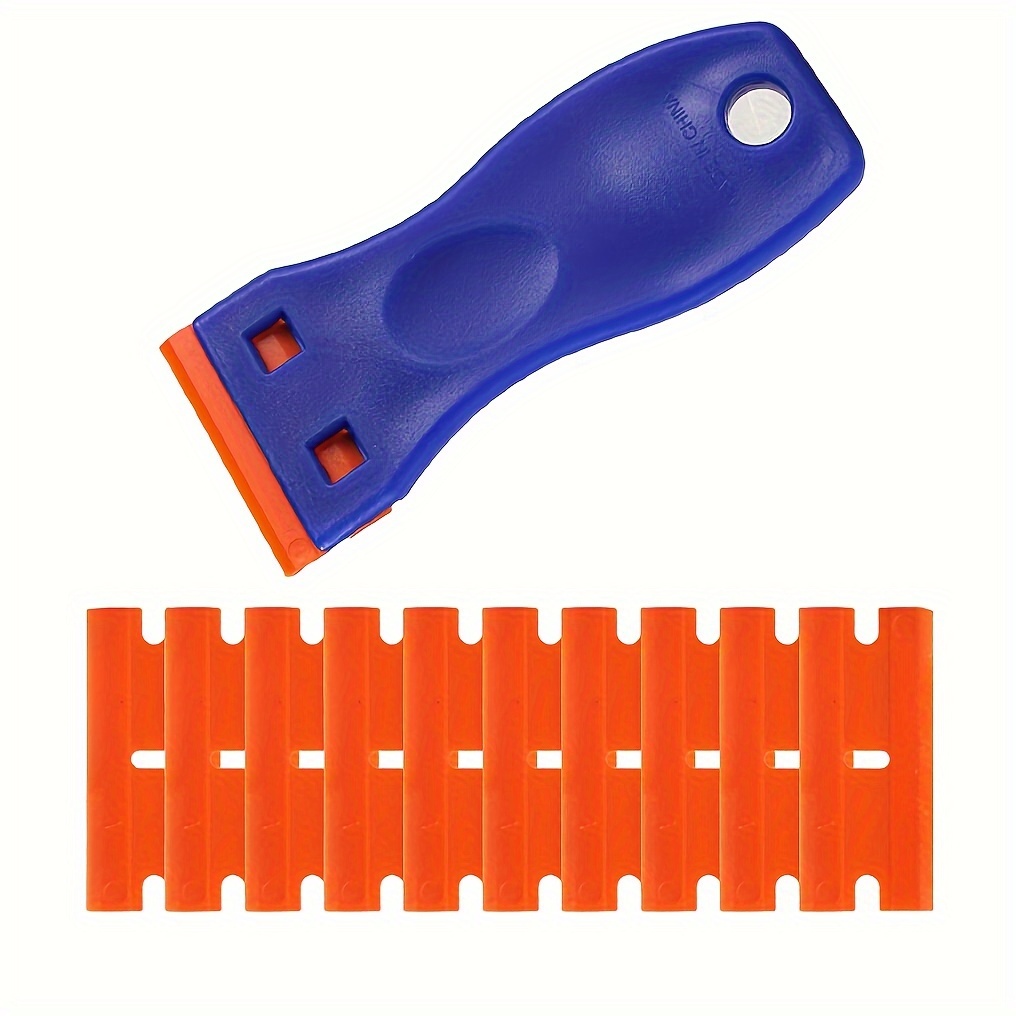 

Plastic 10pcs Double Plastic Blades Plastic Tool For Adhesive Remover, Removing Labels Decals Taping On