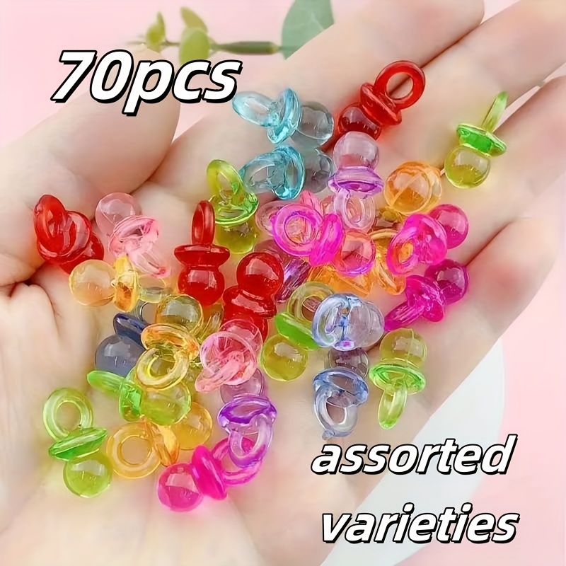 E-shop 70 Stück Zufällige Gemischte Farben Acryl Anhänger Charms, Geeignet für Schmuckherstellung - Mehrfarbig Optional, für die Herstellung von
