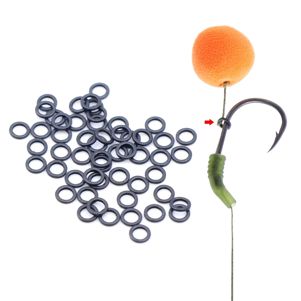 

50pcs Accessoires de Pêche à la Anneaux Ronds pour Cheveux Chod Rig Pop-up Appât Boilie Hameçon Connecteurs de Terminal Tackle