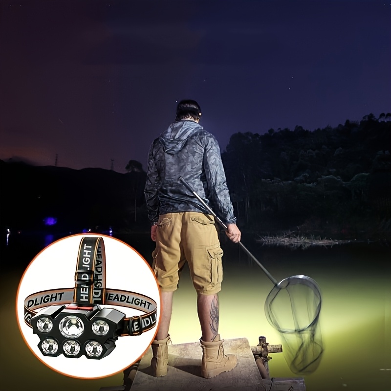 High-Brightness USB Rechargeable Headlamp with Flexible Headband