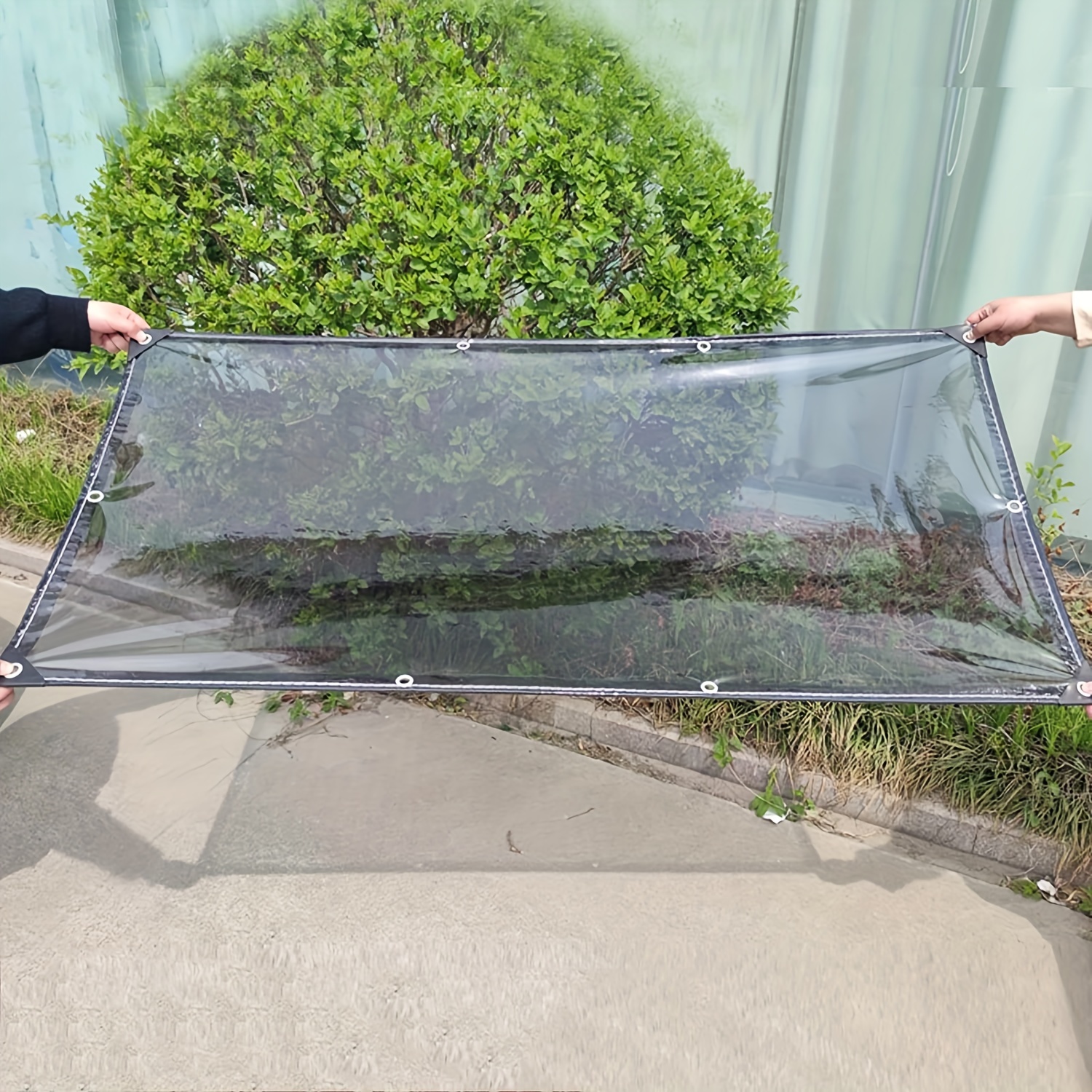 Bâche Transparente PE 5x6 M – Imperméable, Anti-UV, Œillets Renforcés + Corde, Protection Serre Pergola Piscine