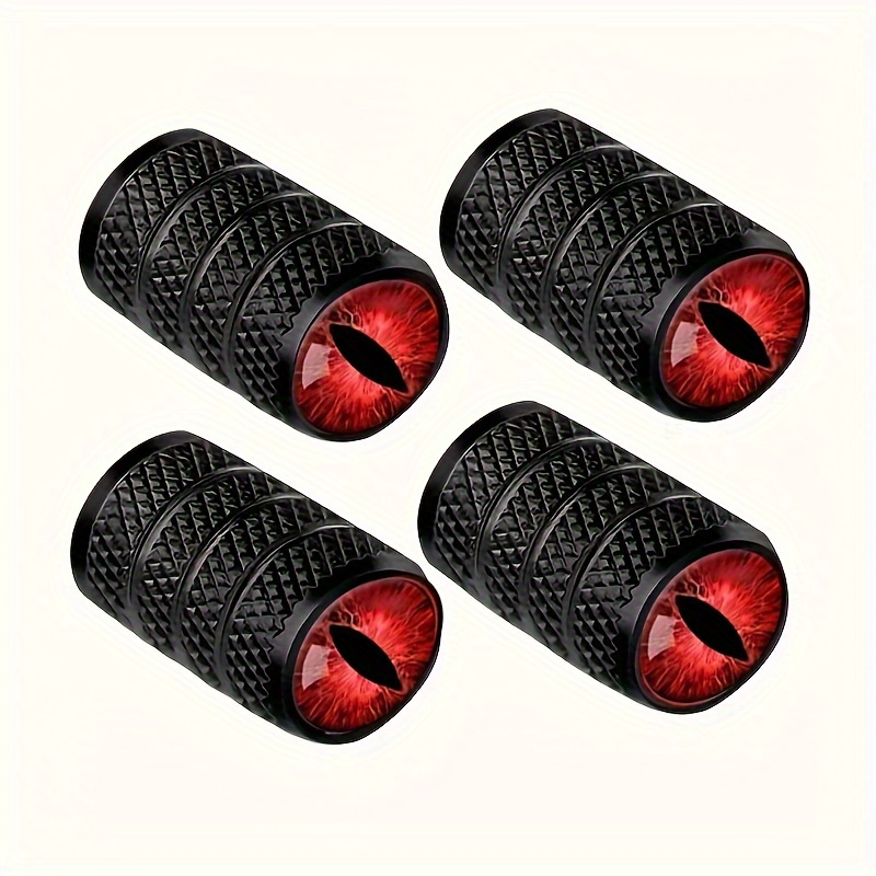 4pcs Eyes Design Car Tire Valve Cap Cover Valve Cap Chrome Plated Tire Cover For Auto Motorcycles Trucks Bikes