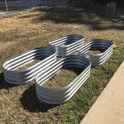 1 2 guard galvanized raised garden bed kit oval large metal planter garden boxes for vegetables outdoor