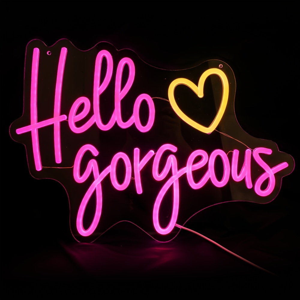 Image of Neon Sign Light, Used For Wall Decoration, Size X 12.2 Inches. Neon Sign Wall Art Gift, Neon Sign Wall Decoration For Home Decoration, Party, Christmas Decoration, With Dimmer Switch
