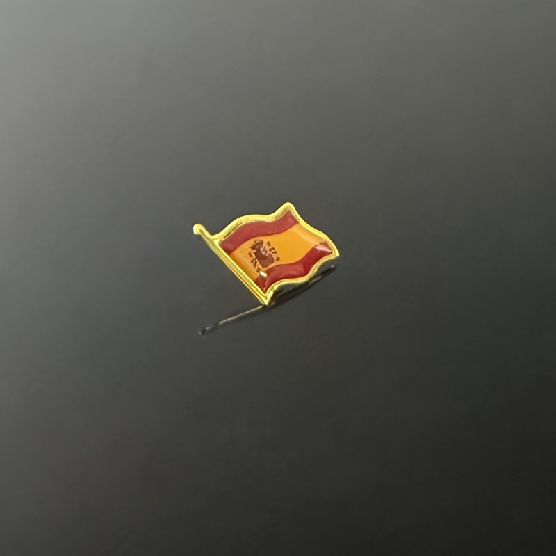 Spanish Flag Brooch, Spanish Flag Pin, Lapel Badge For Men And Women, Suitable For Suits, Bags, And Clothing