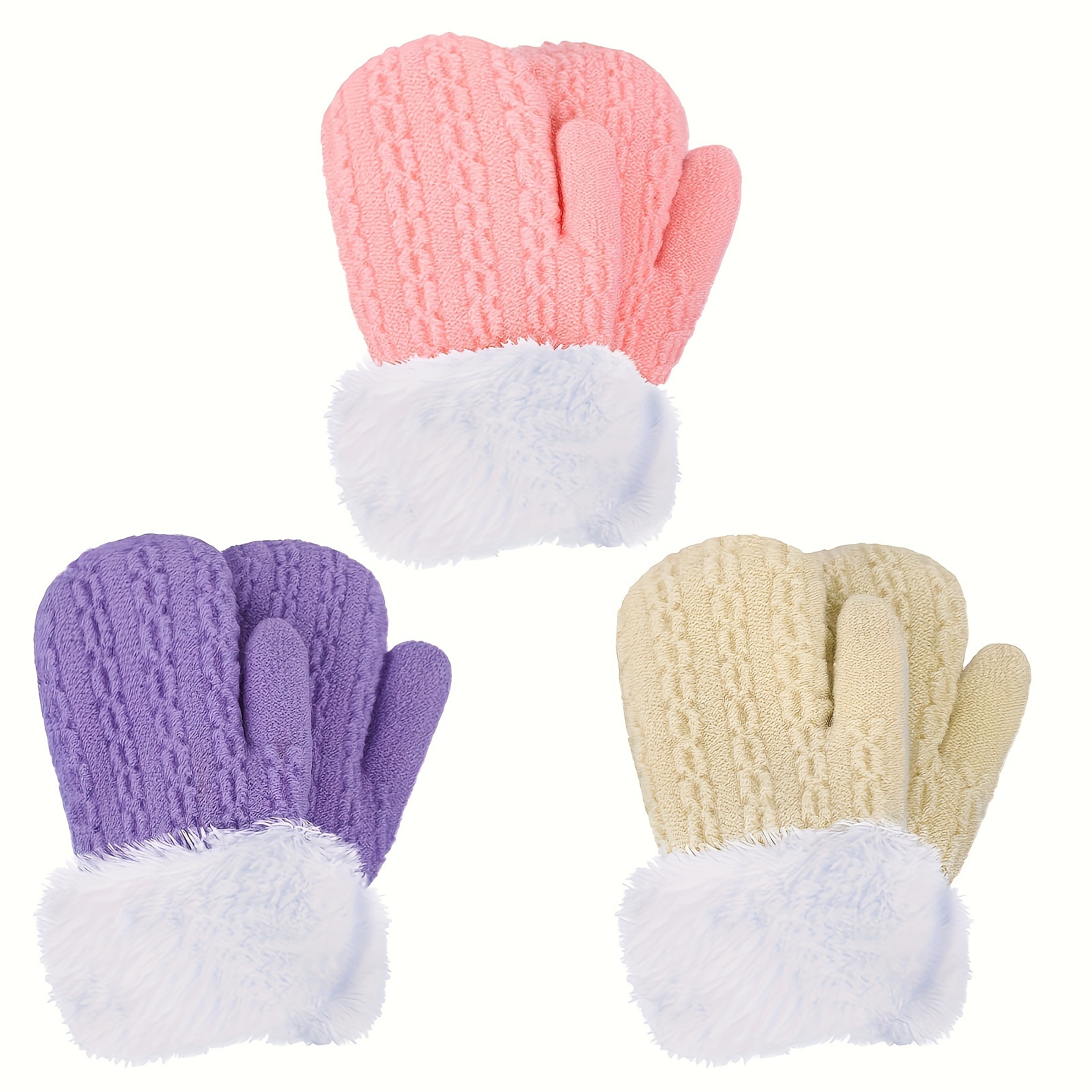 

Winter Warm Gloves, Outdoor Warmth, 3packs