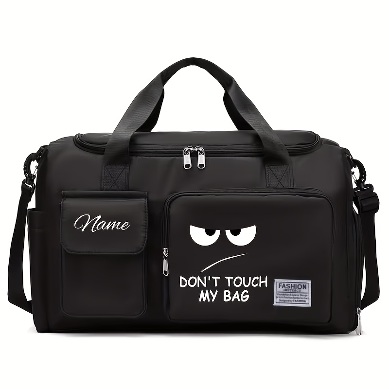 TEMU 1pc " Me" Printed Travel Bag - Lightweight Nylon Gym Tote & Backpack Suitable For Overnight Trips, Workouts, - Large-capacity Teen Backpack With