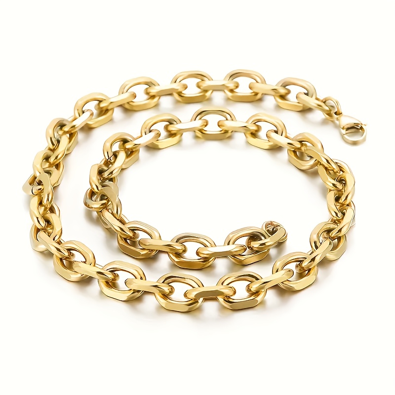 Luxurious Golden-tone Stainless Steel Multi-strand Layered Necklace For - Versatile Everyday & Party Jewelry, Mother’s Day Gift, Unisex Accessory