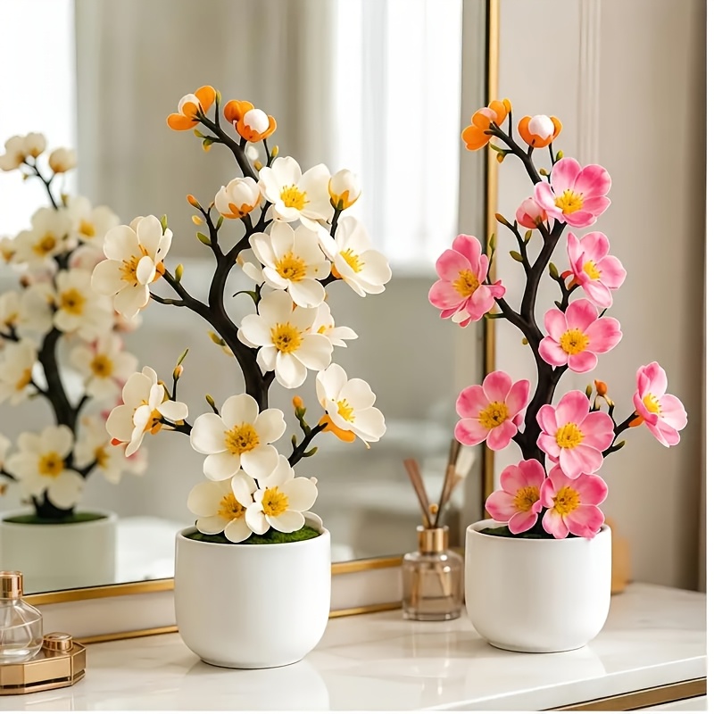 2-Color Combination Pack of Realistic Plum Blossoms
