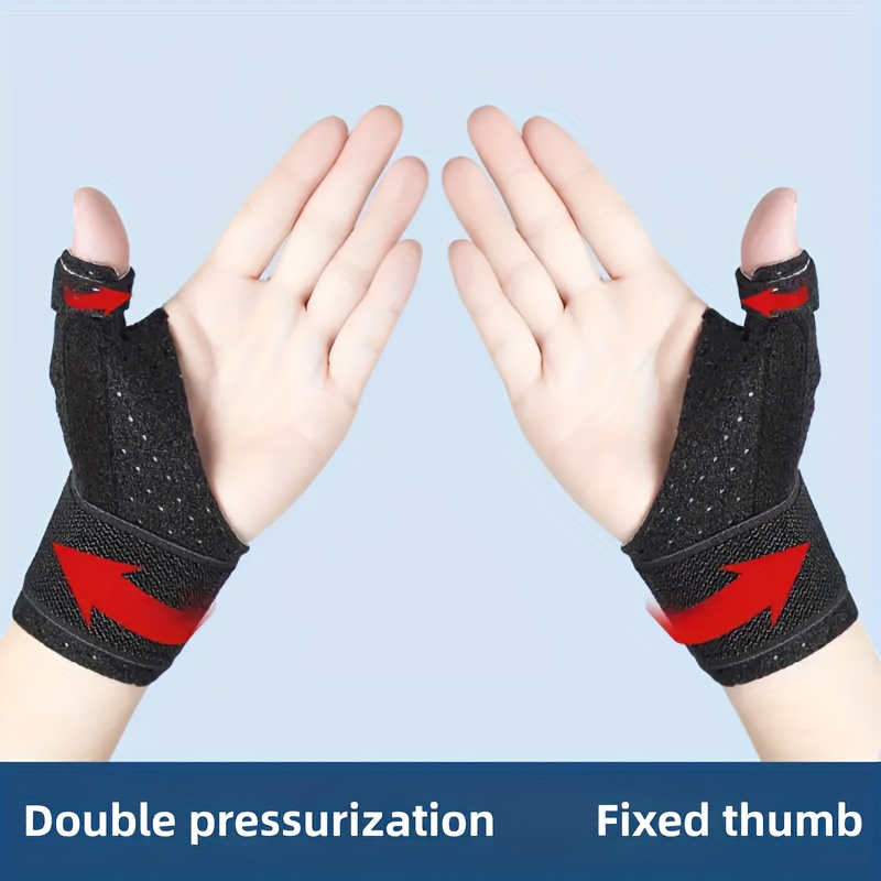 Image of 1/2pcs New Thumb Finger Wrist Brace With Built- Splint, Adjustable Breathable Wristband For Daily , Unisex For Hand