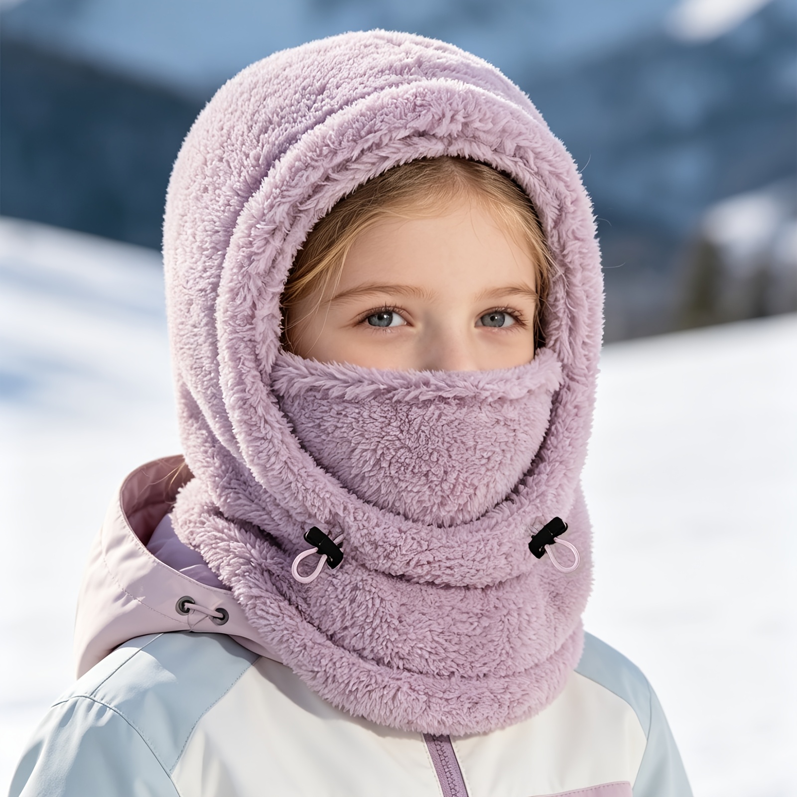 Youngsters' Adjustable Drawstring Balaclava Hat for Outdoor Activities