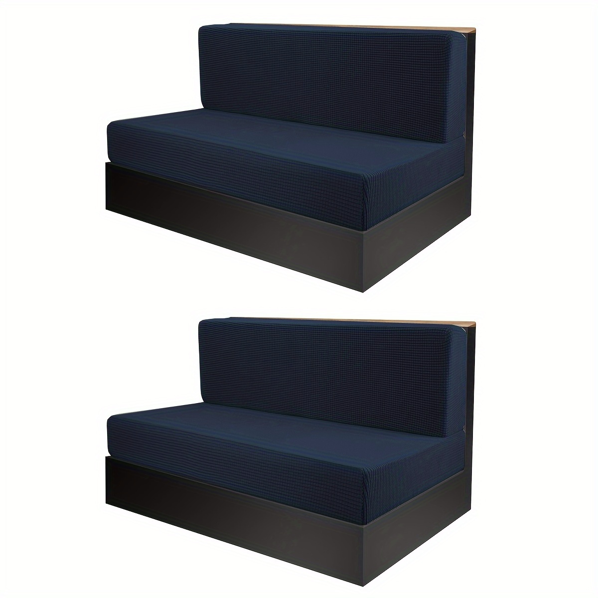 Housse De Pouf Carré Gris - Protection Anti-dérapante 80-100cm