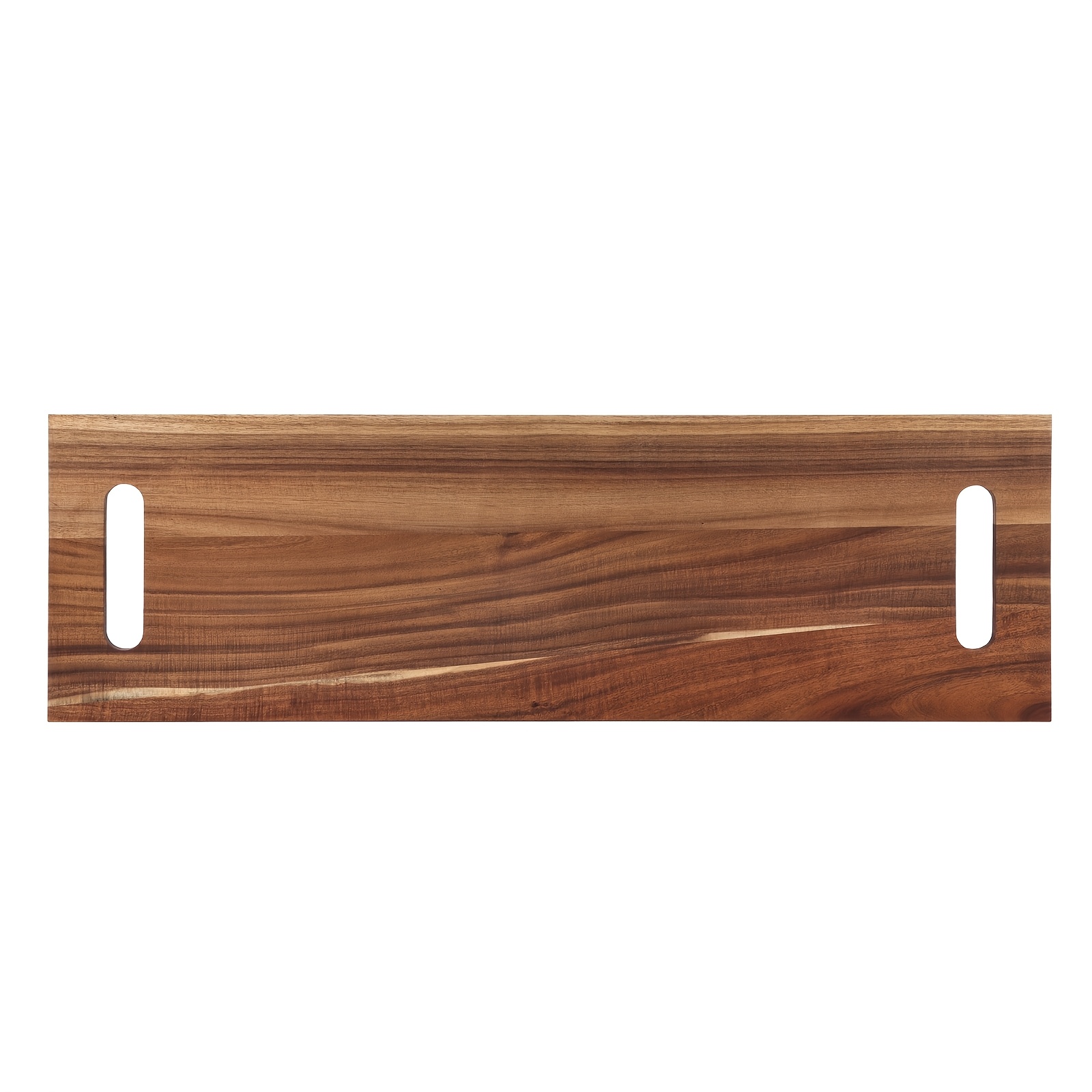 Image of Large Cutting Board With Natural Wood Look, Double-sided Use And Handles, Ideal For Kitchen, Breakfast, , And Serving